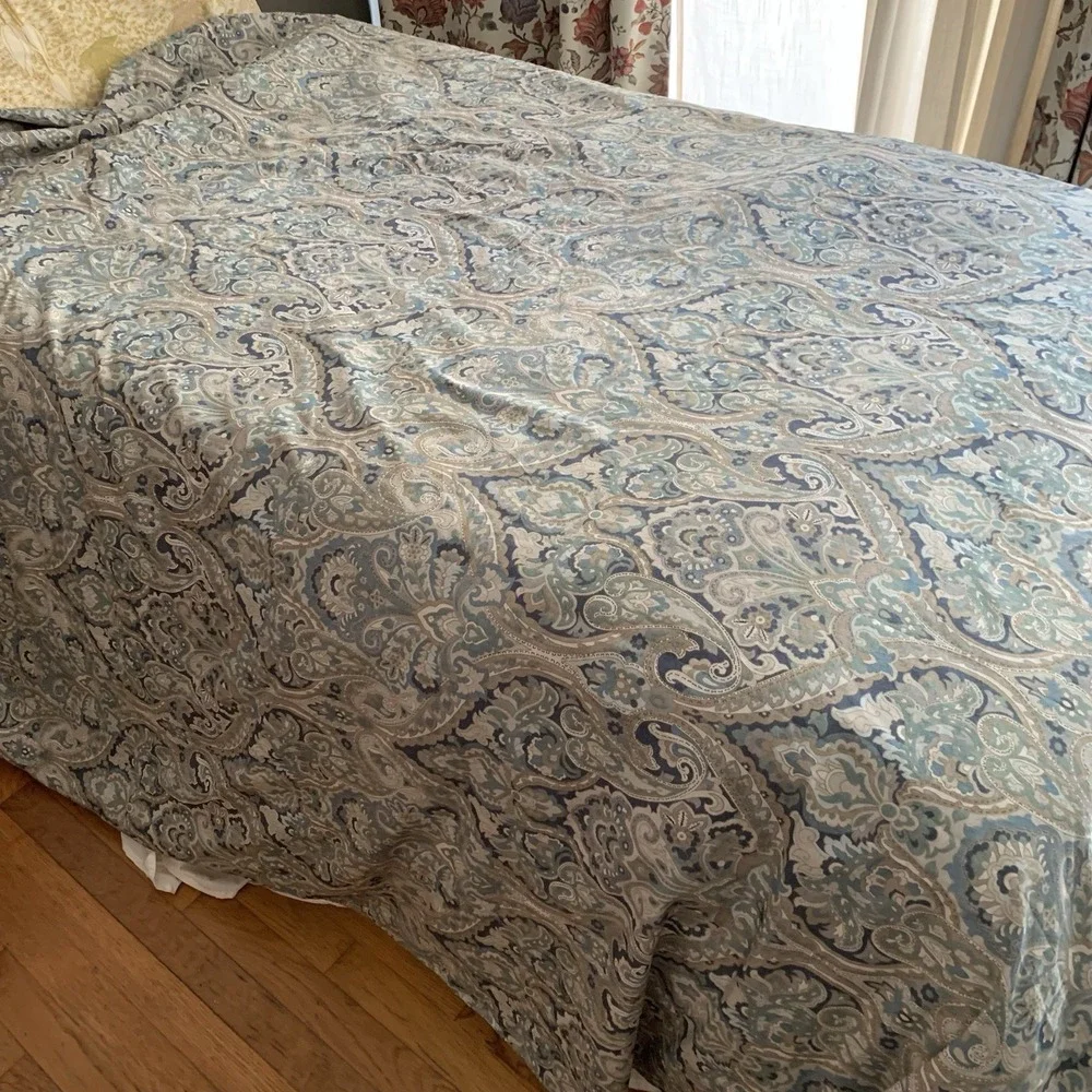 Pottery Barn Mackenna Paisley Duvet Cover 2 Shams Full Queen